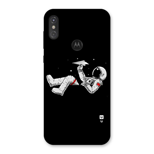 Astronaut Aeroplane Back Case for Motorola One Power