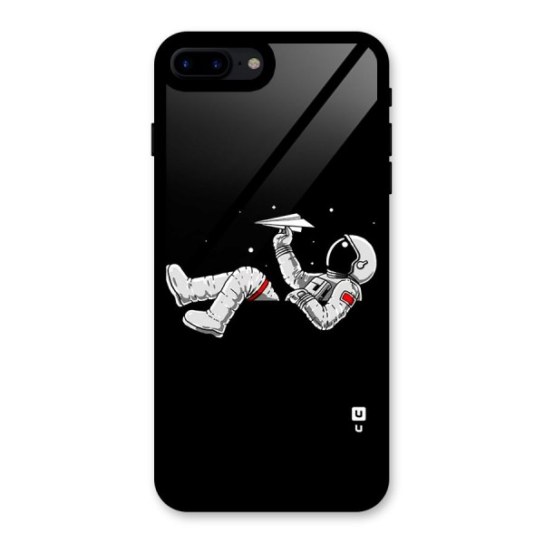 Astronaut Aeroplane Glass Back Case for iPhone 8 Plus