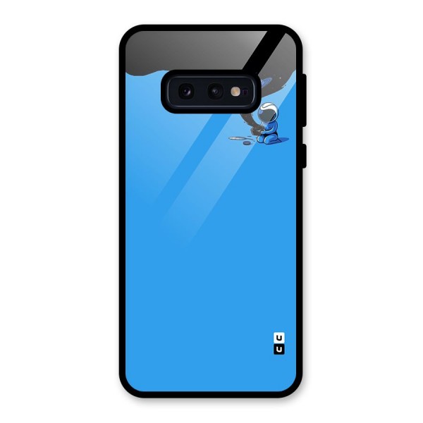 Astronaut Creativity Paint Sky Glass Back Case for Galaxy S10e