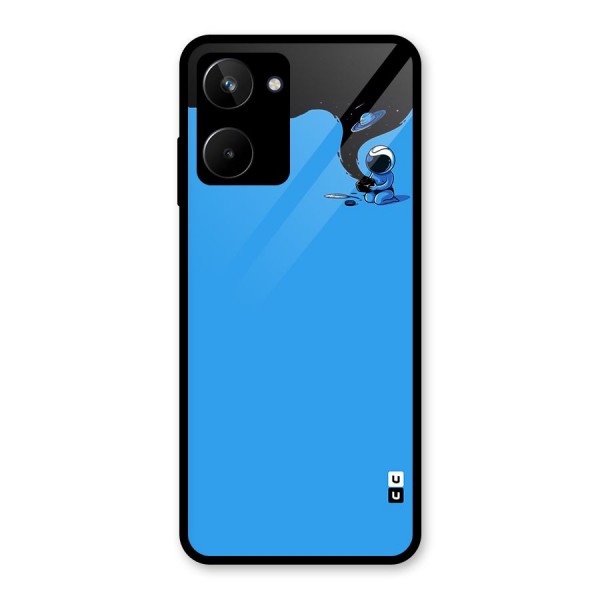 Astronaut Creativity Paint Sky Glass Back Case for Realme 10