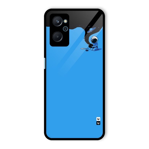 Astronaut Creativity Paint Sky Glass Back Case for Realme 9i