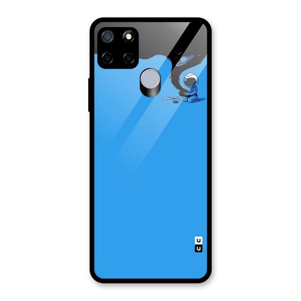 Astronaut Creativity Paint Sky Glass Back Case for Realme C15