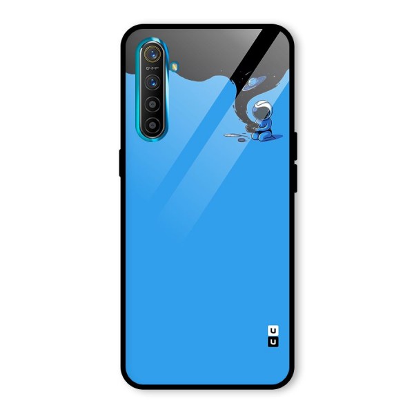 Astronaut Creativity Paint Sky Glass Back Case for Realme XT