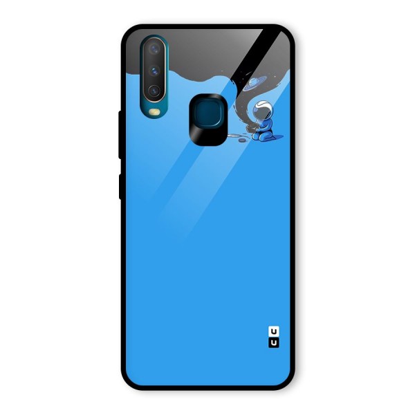 Astronaut Creativity Paint Sky Glass Back Case for Vivo Y12