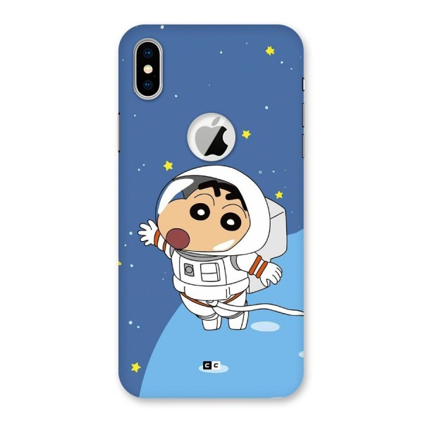 Astronaut Shinchan Back Case for iPhone XS Logo Cut