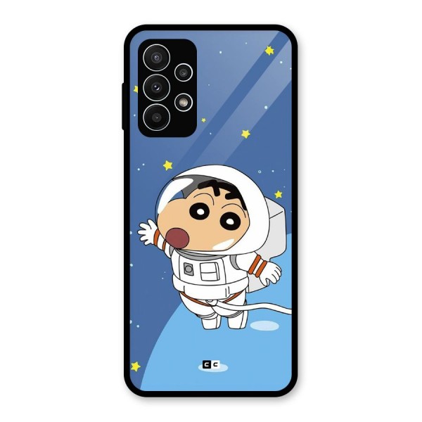 Astronaut Shinchan Glass Back Case for Galaxy A23