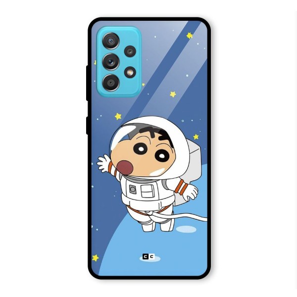 Astronaut Shinchan Glass Back Case for Galaxy A52