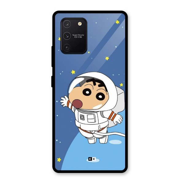 Astronaut Shinchan Glass Back Case for Galaxy S10 Lite