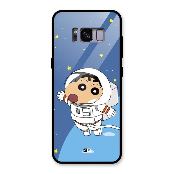 Astronaut Shinchan Glass Back Case for Galaxy S8