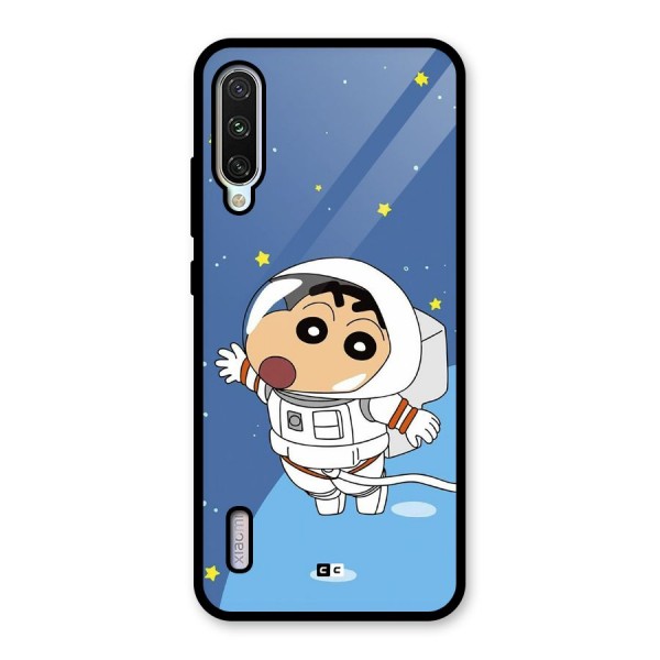 Astronaut Shinchan Glass Back Case for Mi A3