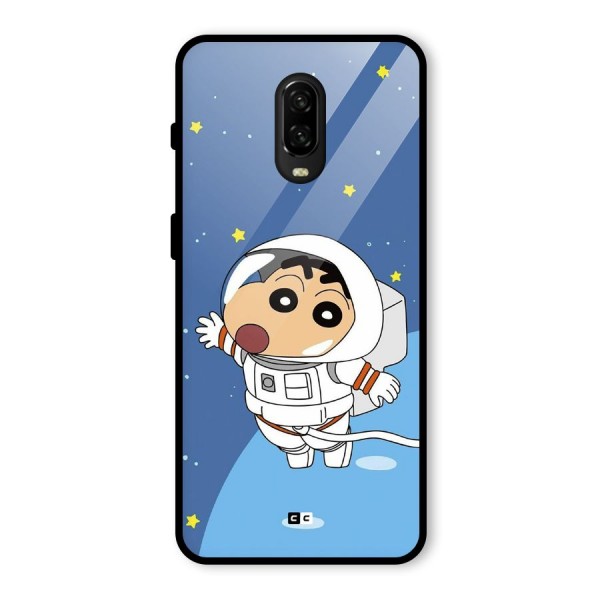 Astronaut Shinchan Glass Back Case for OnePlus 6T