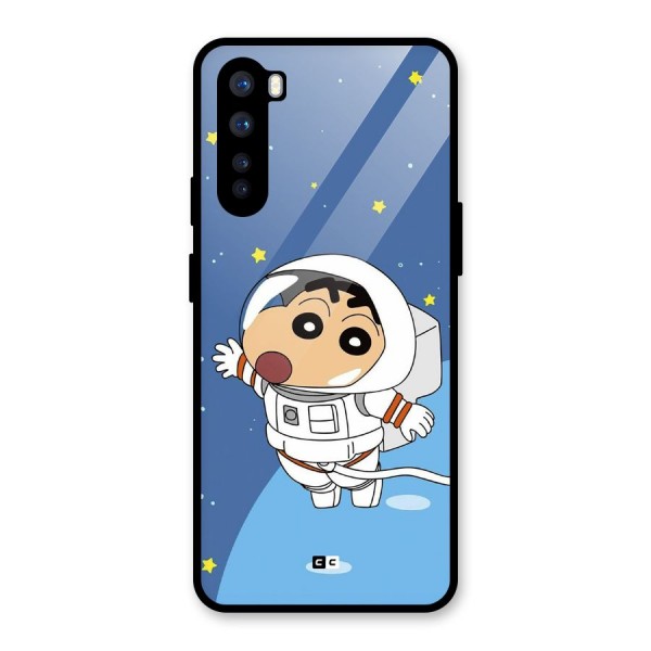 Astronaut Shinchan Glass Back Case for OnePlus Nord