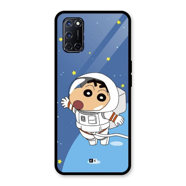 Astronaut Shinchan Glass Back Case for Oppo A52