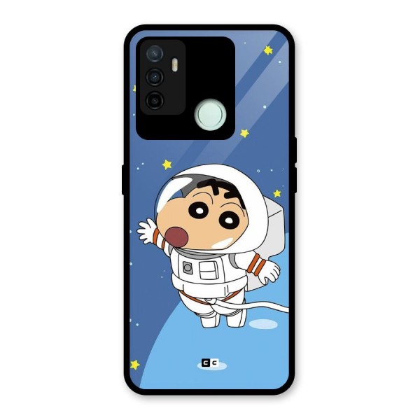 Astronaut Shinchan Glass Back Case for Oppo A53