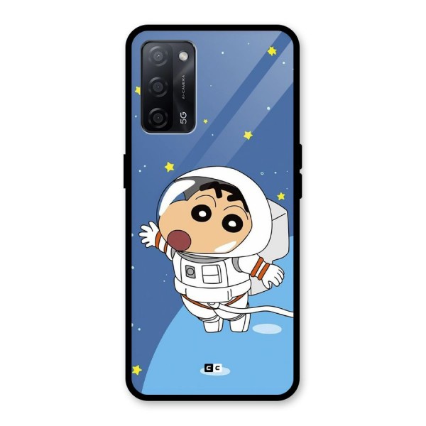 Astronaut Shinchan Glass Back Case for Oppo A53s 5G