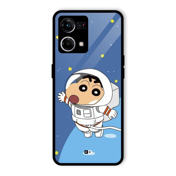 Astronaut Shinchan Glass Back Case for Oppo F21 Pro 4G