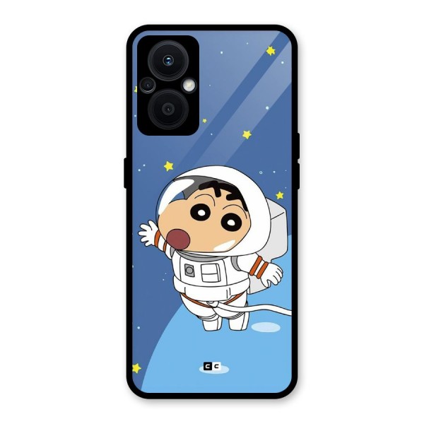 Astronaut Shinchan Glass Back Case for Oppo F21s Pro 5G