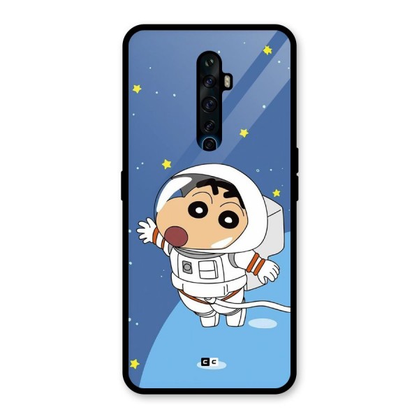 Astronaut Shinchan Glass Back Case for Oppo Reno2 F