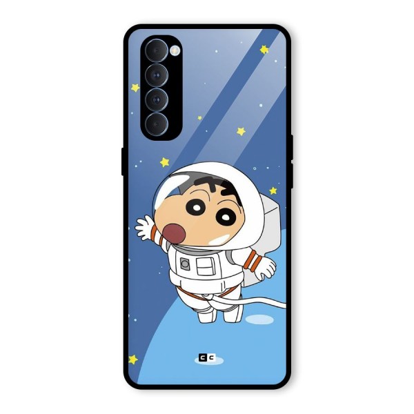 Astronaut Shinchan Glass Back Case for Oppo Reno4 Pro