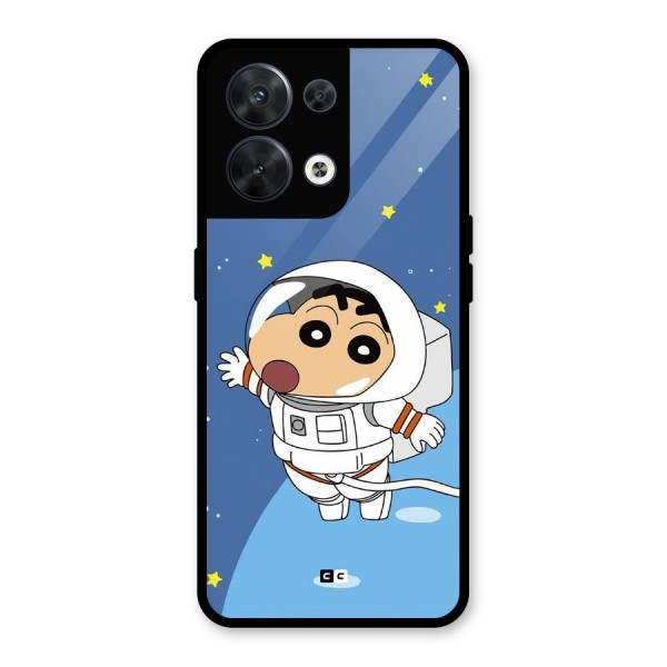 Astronaut Shinchan Glass Back Case for Oppo Reno8 5G