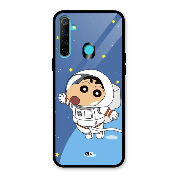 Astronaut Shinchan Glass Back Case for Realme 5