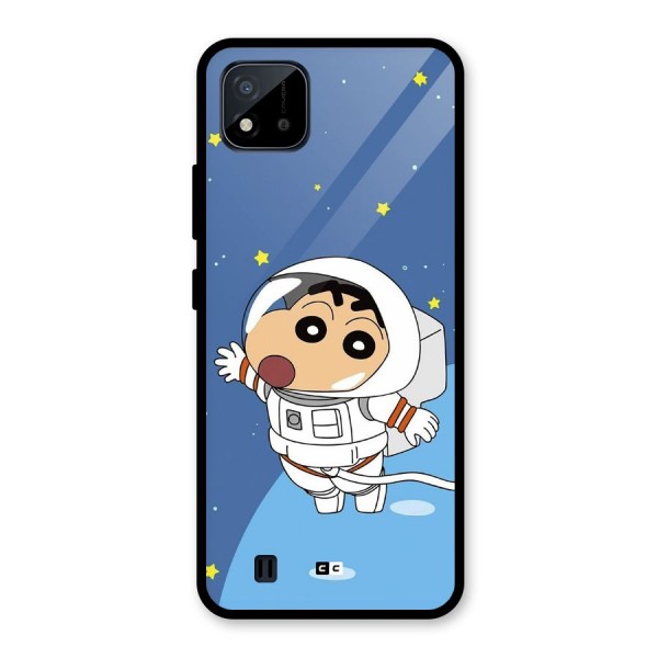 Astronaut Shinchan Glass Back Case for Realme C11 2021