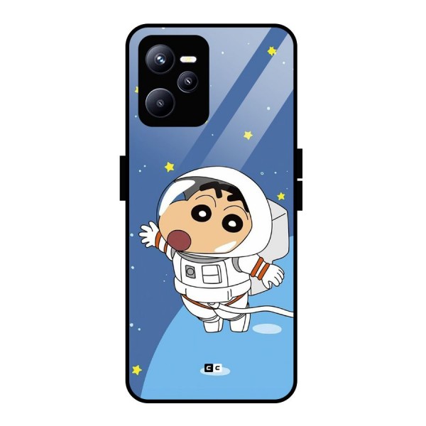 Astronaut Shinchan Glass Back Case for Realme C35