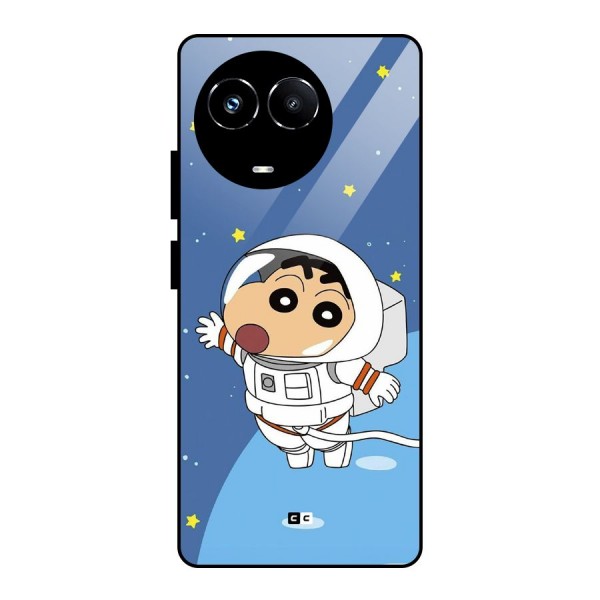 Astronaut Shinchan Glass Back Case for Realme Narzo 60X