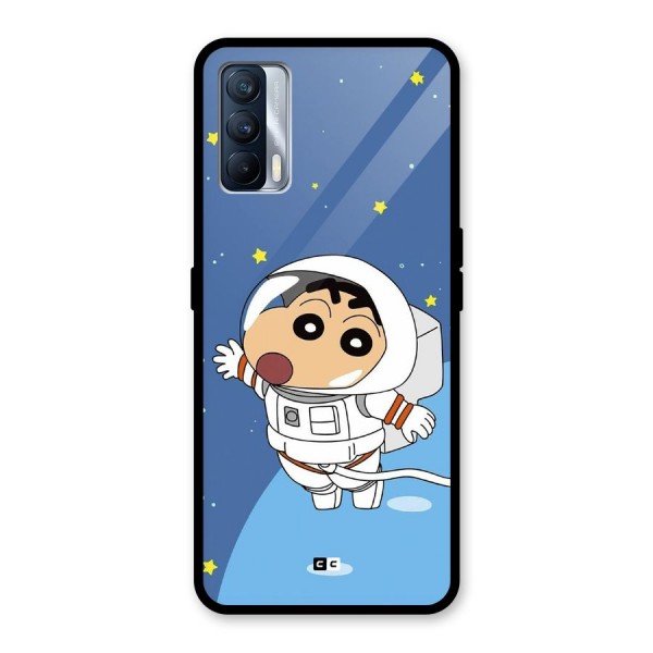 Astronaut Shinchan Glass Back Case for Realme X7