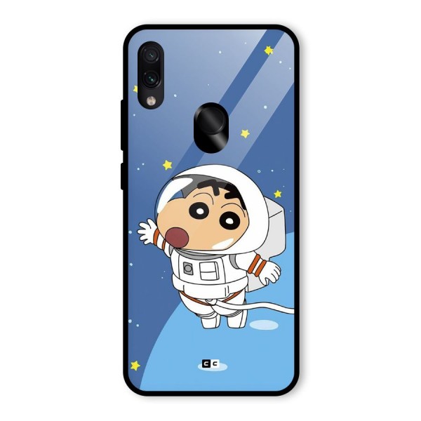 Astronaut Shinchan Glass Back Case for Redmi Note 7S