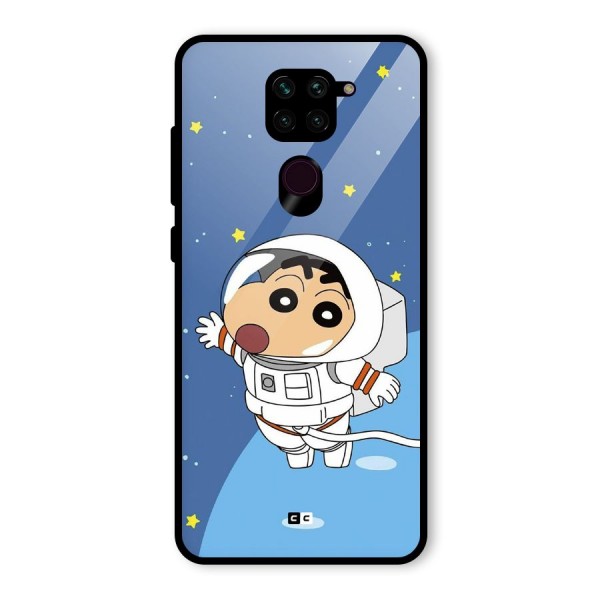 Astronaut Shinchan Glass Back Case for Redmi Note 9