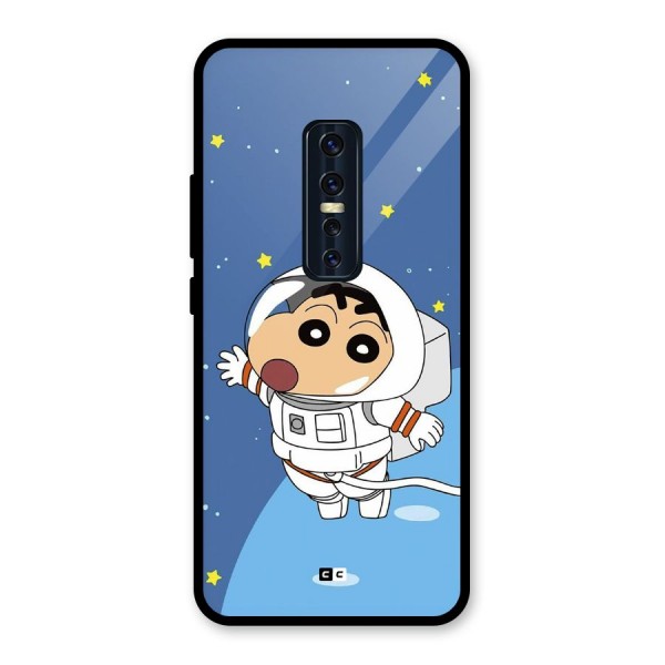 Astronaut Shinchan Glass Back Case for Vivo V17 Pro