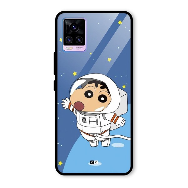 Astronaut Shinchan Glass Back Case for Vivo V20 Pro