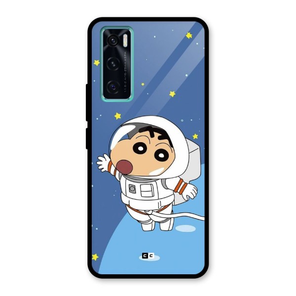 Astronaut Shinchan Glass Back Case for Vivo V20 SE