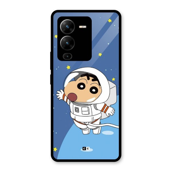 Astronaut Shinchan Glass Back Case for Vivo V25 Pro