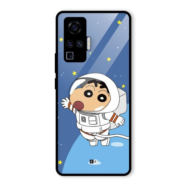 Astronaut Shinchan Glass Back Case for Vivo X50 Pro