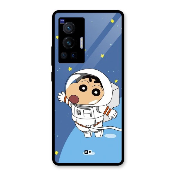 Astronaut Shinchan Glass Back Case for Vivo X70 Pro