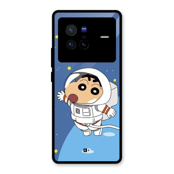 Astronaut Shinchan Glass Back Case for Vivo X80