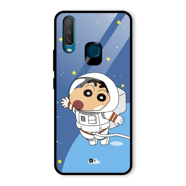 Astronaut Shinchan Glass Back Case for Vivo Y12