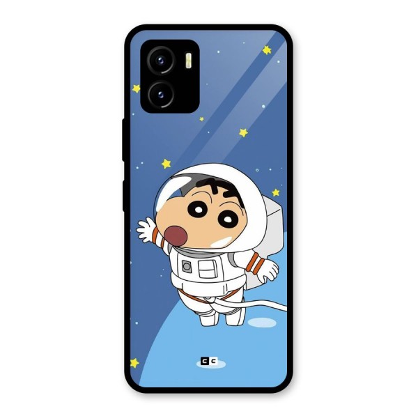 Astronaut Shinchan Glass Back Case for Vivo Y15s