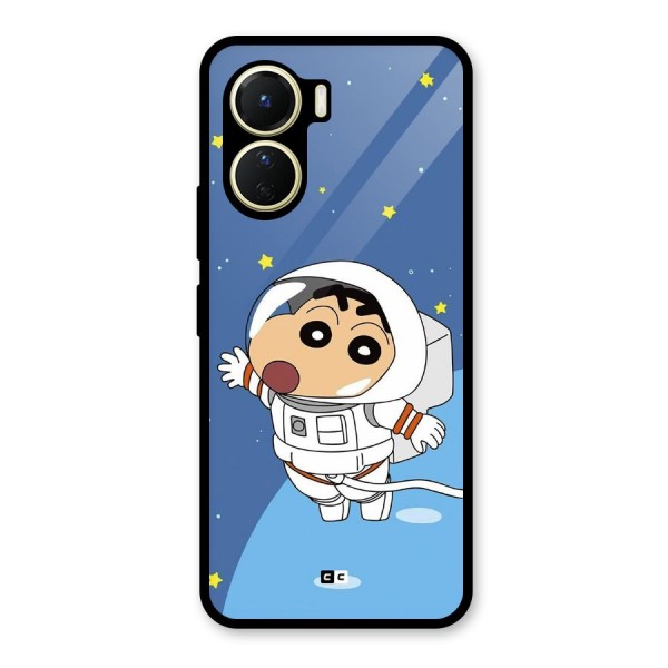 Astronaut Shinchan Glass Back Case for Vivo Y16