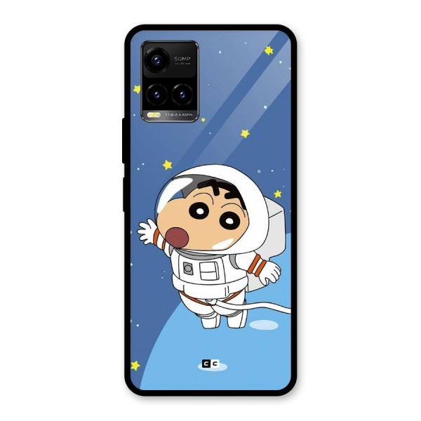 Astronaut Shinchan Glass Back Case for Vivo Y21A