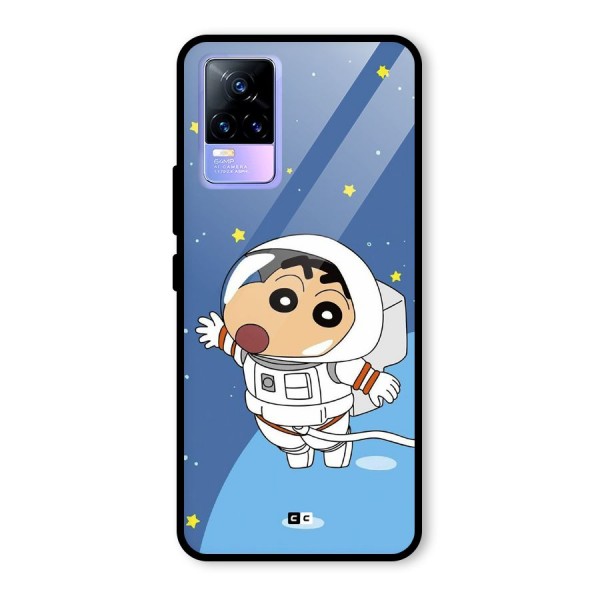 Astronaut Shinchan Glass Back Case for Vivo Y73