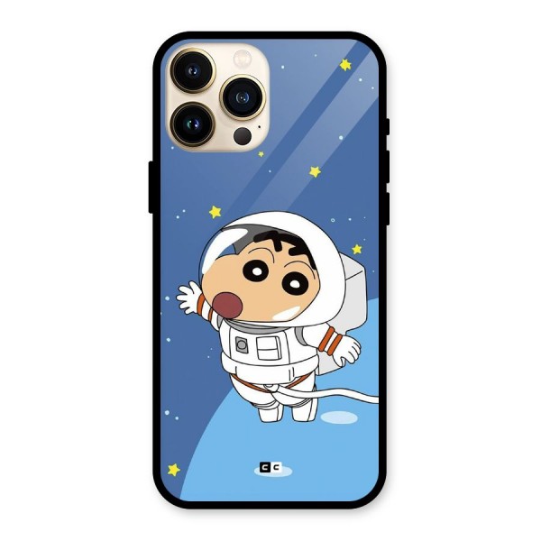 Astronaut Shinchan Glass Back Case for iPhone 13 Pro Max