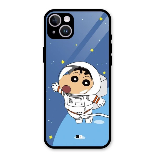 Astronaut Shinchan Glass Back Case for iPhone 14 Plus