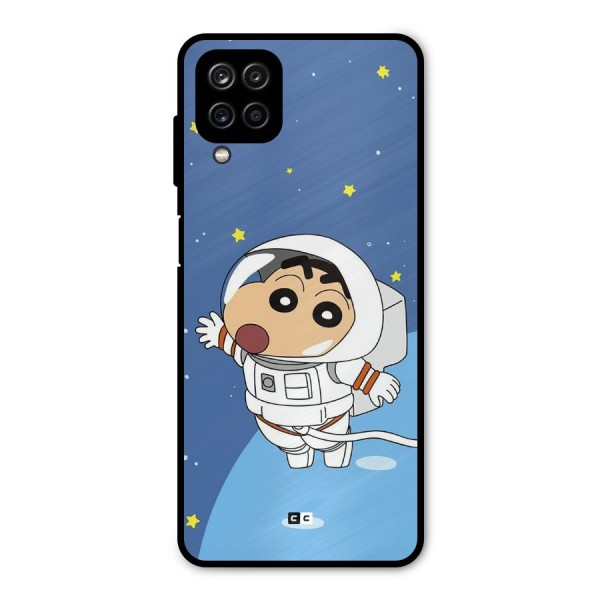 Astronaut Shinchan Metal Back Case for Galaxy A12