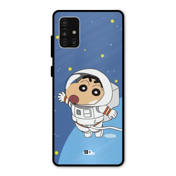 Astronaut Shinchan Metal Back Case for Galaxy A71