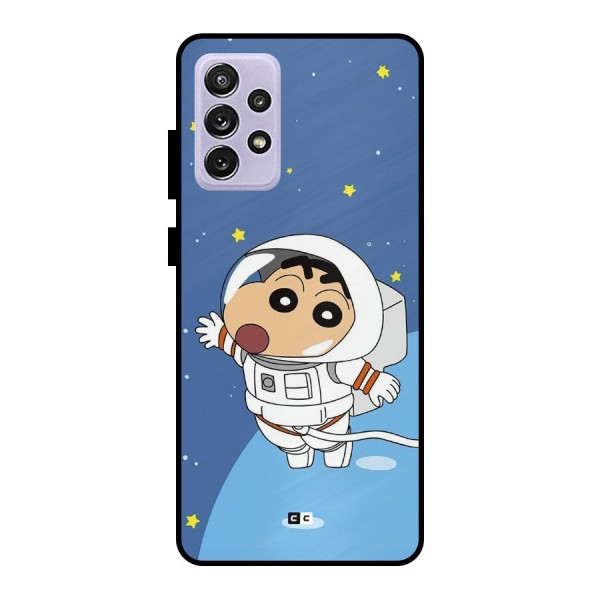 Astronaut Shinchan Metal Back Case for Galaxy A72