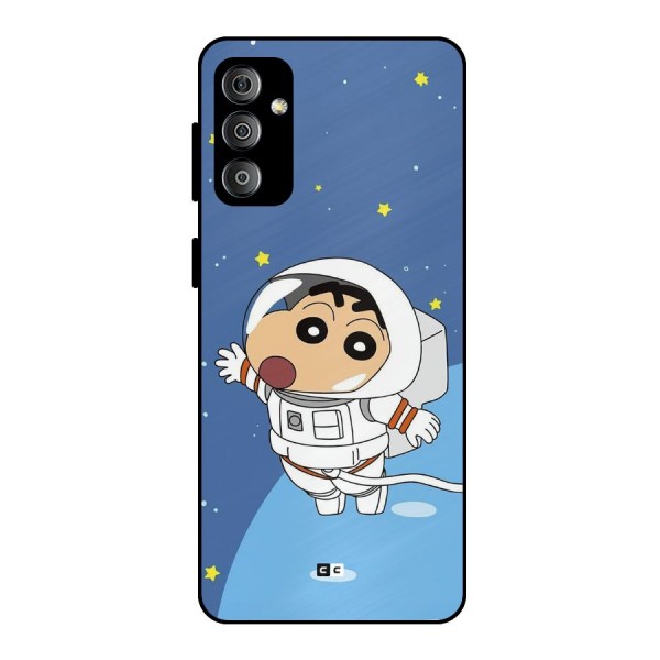 Astronaut Shinchan Metal Back Case for Galaxy F23