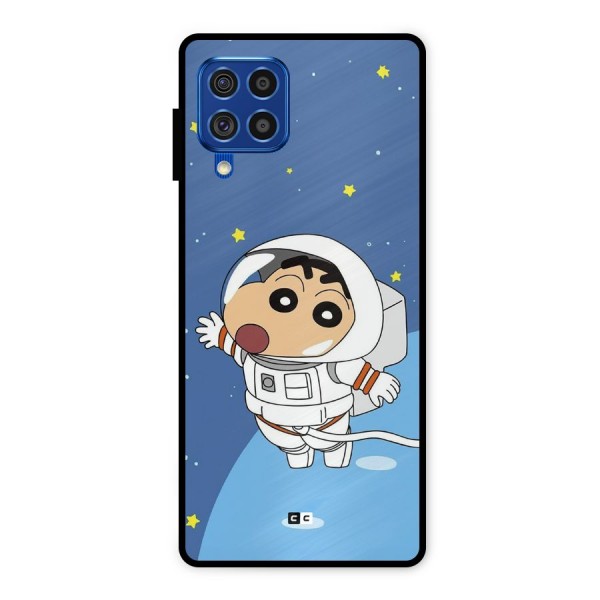 Astronaut Shinchan Metal Back Case for Galaxy F62